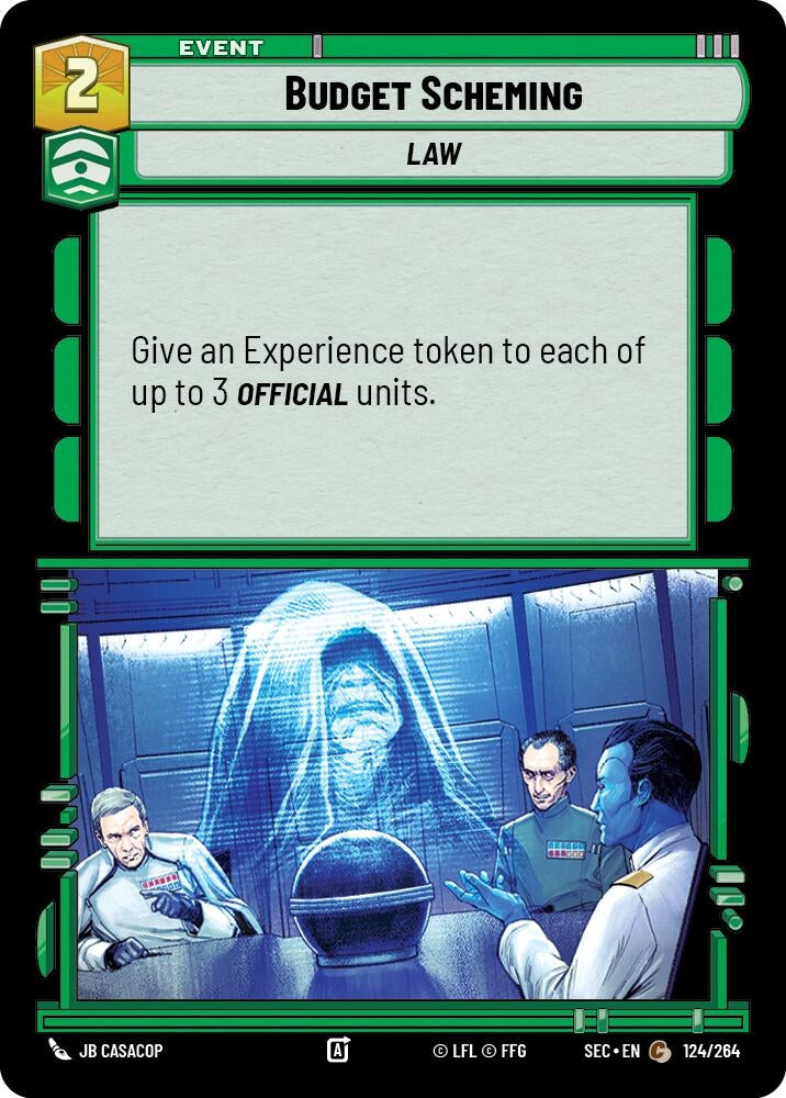 Image for Budget Scheming (124/264) (SEC) - Star Wars: Unlimited