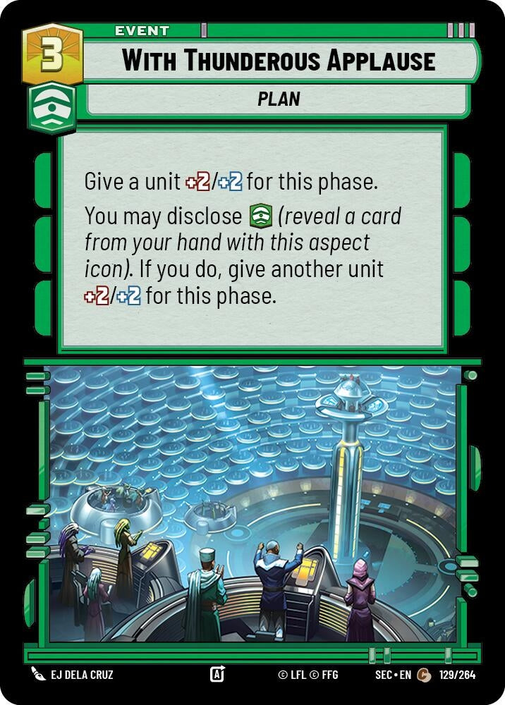 Image for With Thunderous Applause (129/264) (SEC) - Star Wars: Unlimited