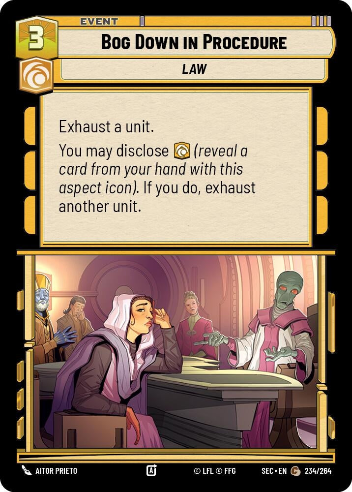 Image for Bog Down in Procedure (234/264) (SEC) - Star Wars: Unlimited