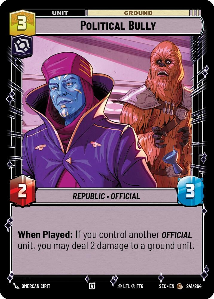 Image for Political Bully (241/264) (SEC) - Star Wars: Unlimited