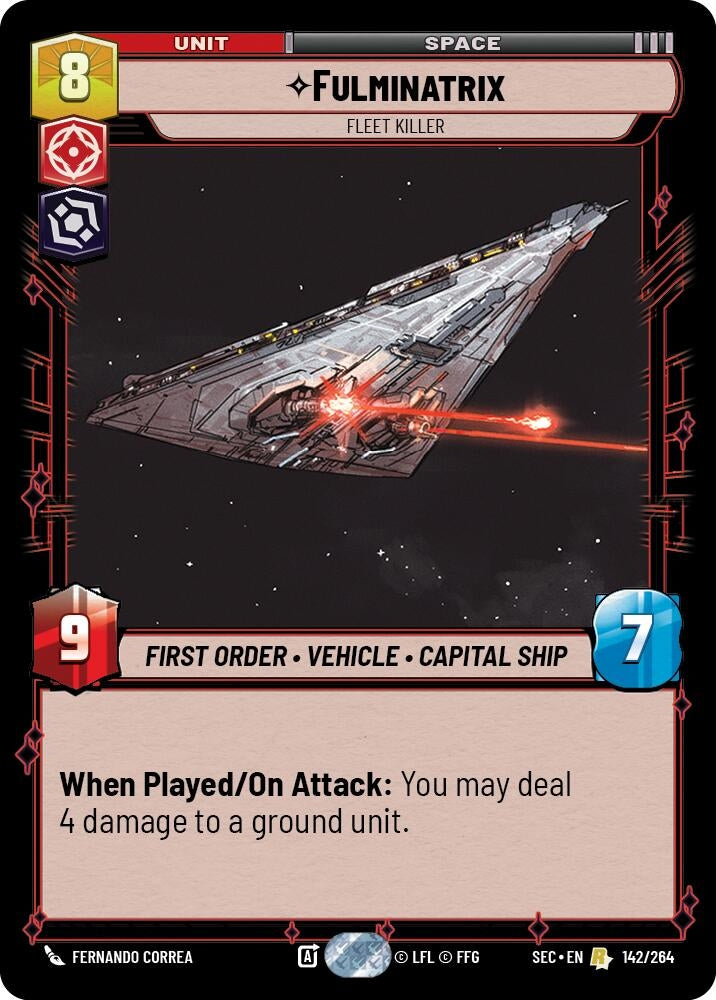 Image for Fulminatrix - Fleet Killer (142/264) (SEC) - Star Wars: Unlimited