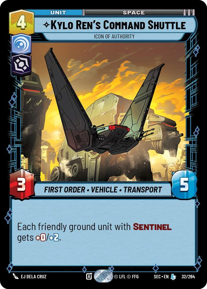Kylo Ren's Command Shuttle - Icon of Authority (32/264) (SEC)