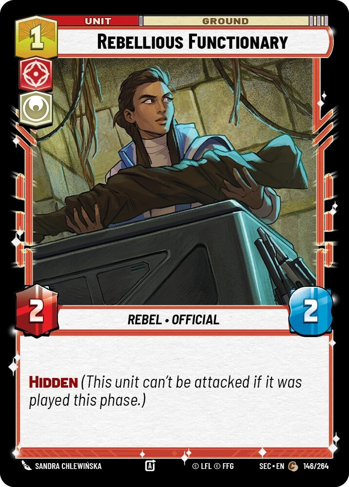 Image for Rebellious Functionary (146/264) (SEC) - Star Wars: Unlimited