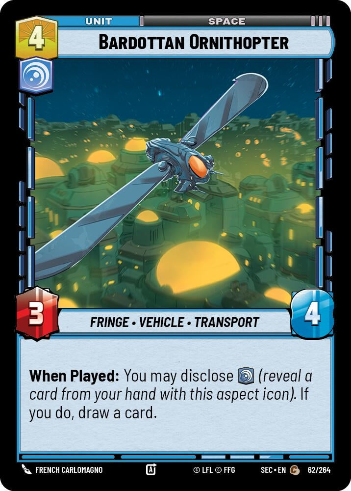 Image for Bardottan Ornithopter (62/264) (SEC) - Star Wars: Unlimited