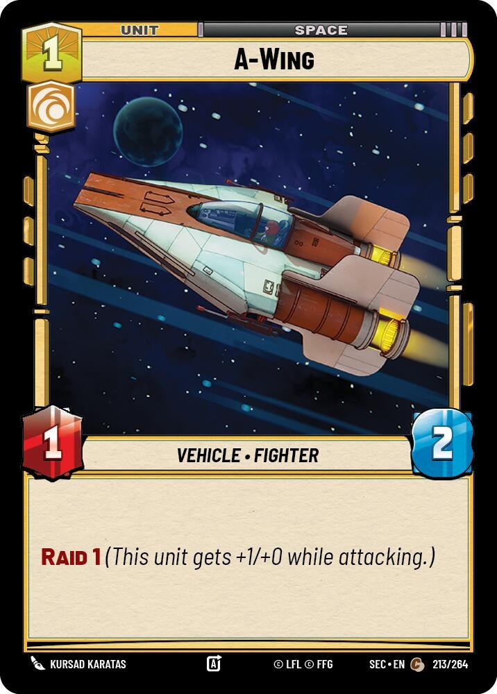 Image for A-Wing (213/264) (SEC) - Star Wars: Unlimited