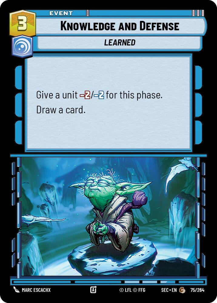 Image for Knowledge and Defense (75/264) (SEC) - Star Wars: Unlimited