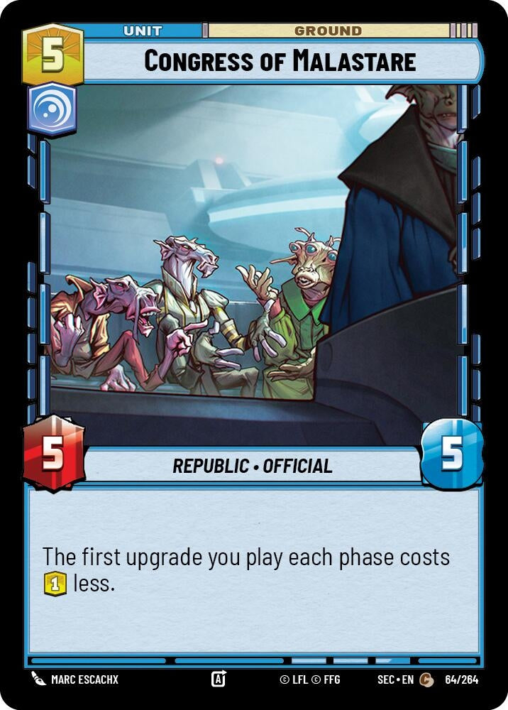 Image for Congress of Malastare (64/264) (SEC) - Star Wars: Unlimited