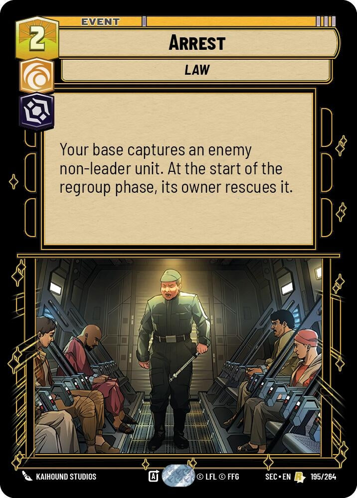 Image for Arrest (195/264) (SEC) - Star Wars: Unlimited
