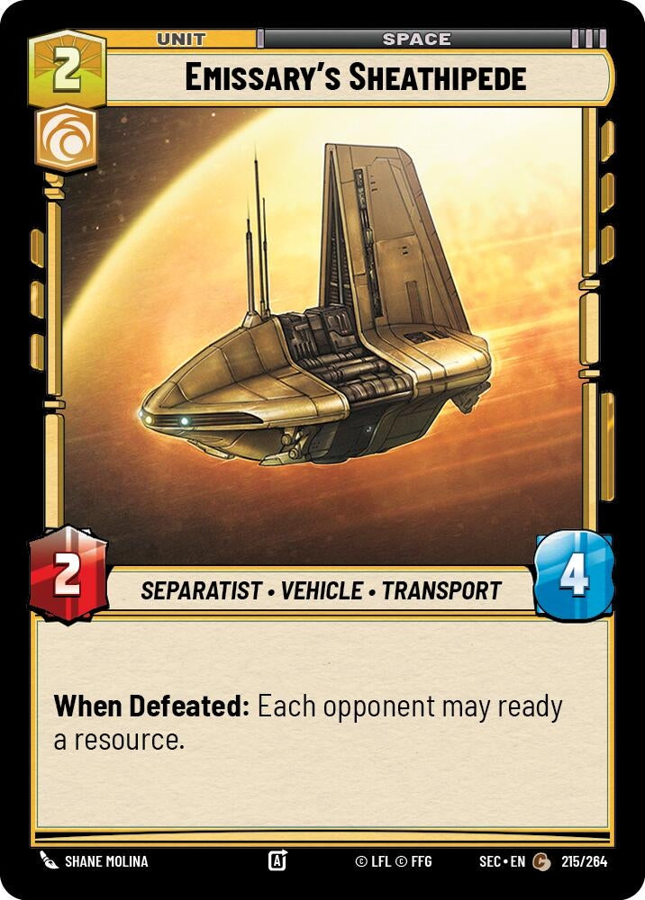 Image for Emissary's Sheathipede (215/264) (SEC) - Star Wars: Unlimited