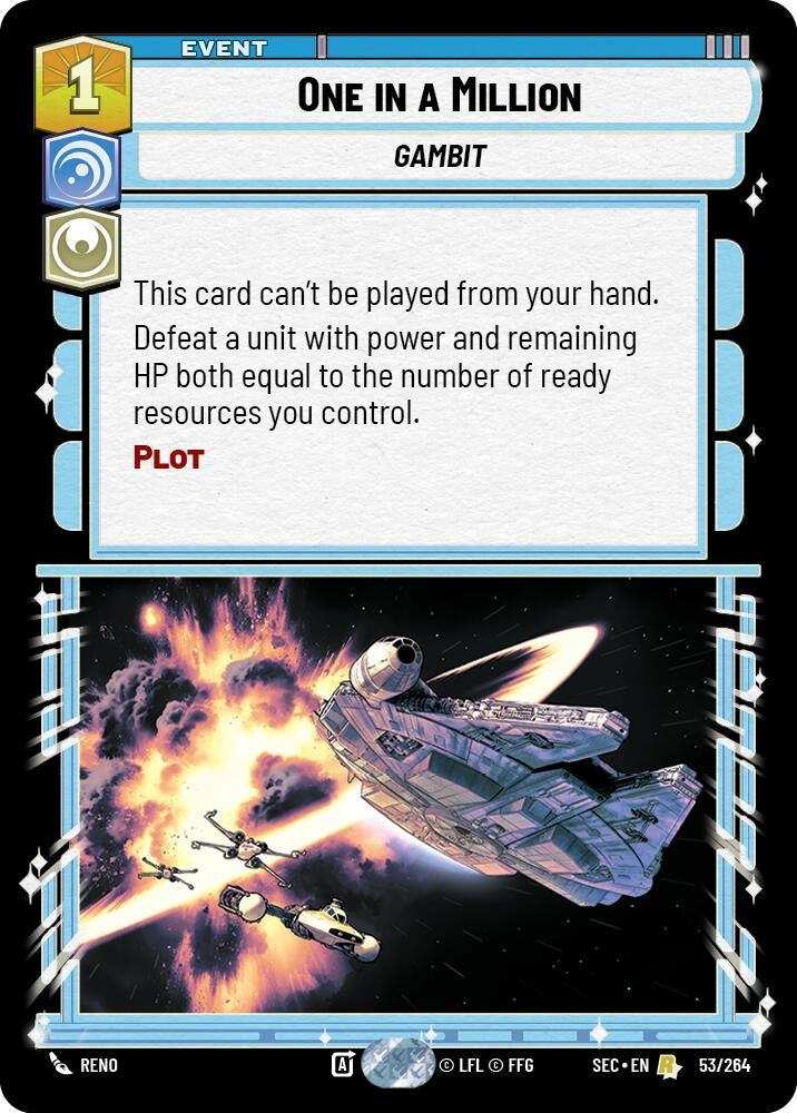 Image for One in a Million (53/264) (SEC) - Star Wars: Unlimited