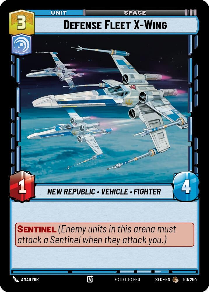 Image for Defense Fleet X-Wing (60/264) (SEC) - Star Wars: Unlimited
