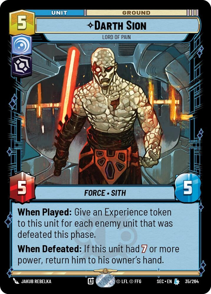 Image for Darth Sion - Lord of Pain (35/264) (SEC) - Star Wars: Unlimited