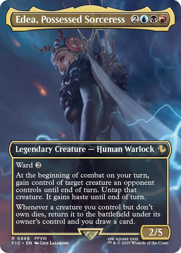 Image for Edea, Possessed Sorceress (Borderless) (448) (FIC) - Magic: The Gathering