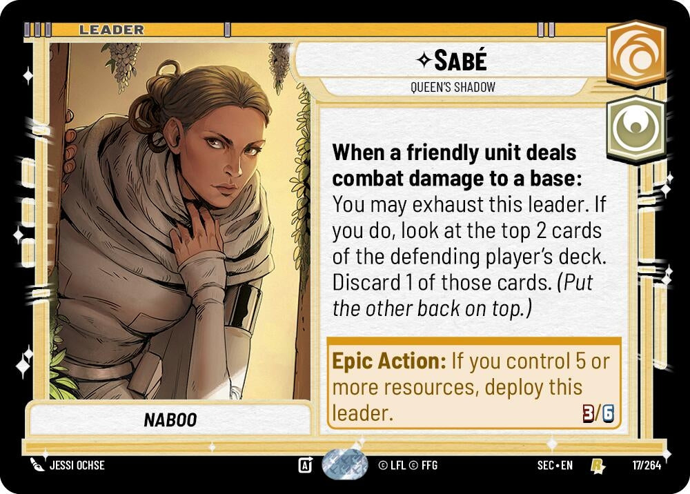 Image for Sabé - Queen's Shadow (17/264) (SEC) - Star Wars: Unlimited