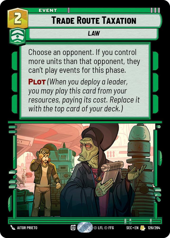 Image for Trade Route Taxation (126/264) (SEC) - Star Wars: Unlimited