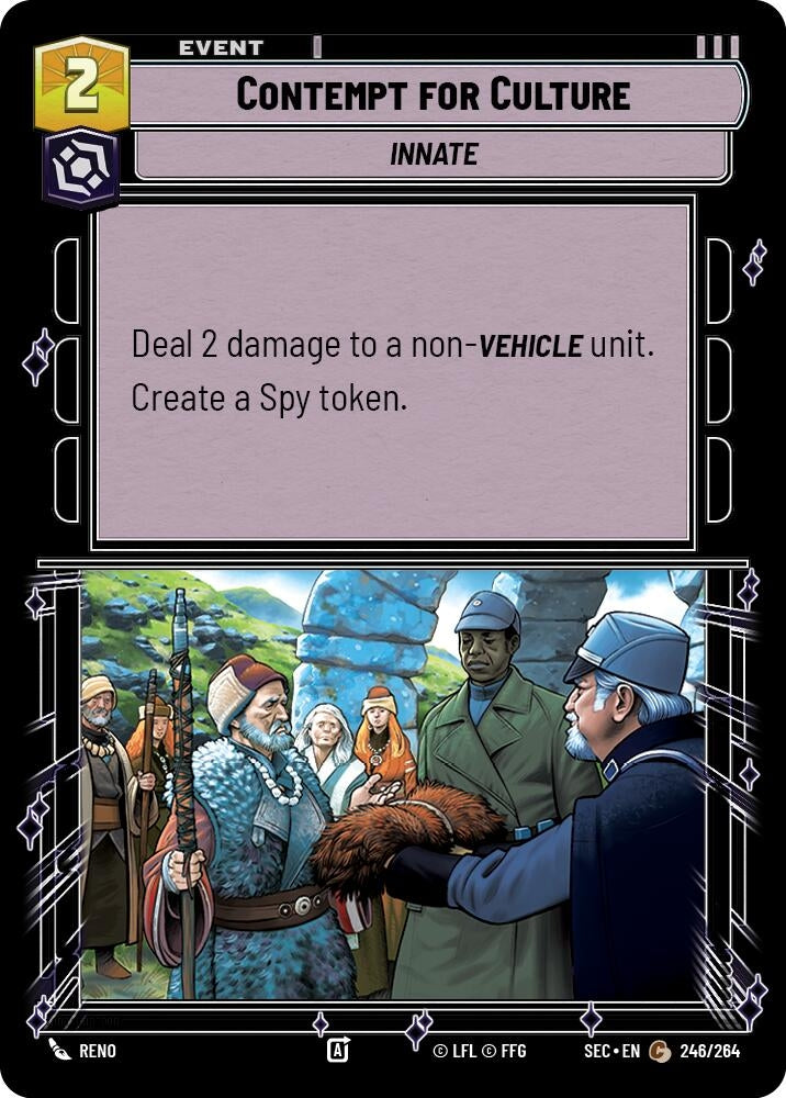 Image for Contempt for Culture (246/264) (SEC) - Star Wars: Unlimited
