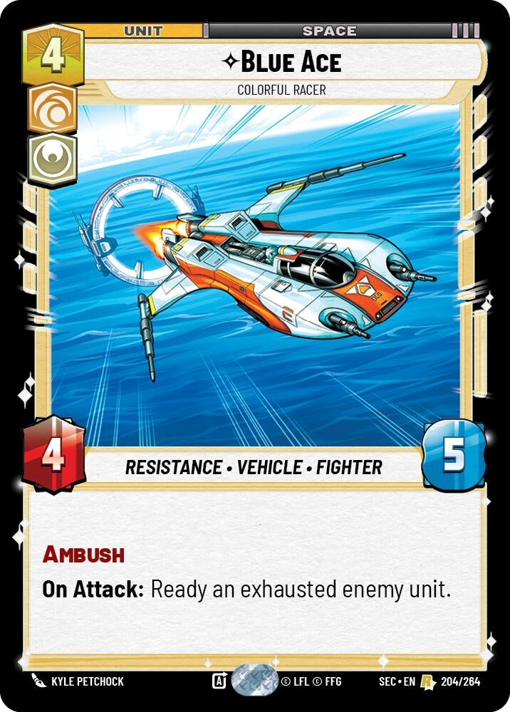 Image for Blue Ace - Colorful Racer (204/264) (SEC) - Star Wars: Unlimited