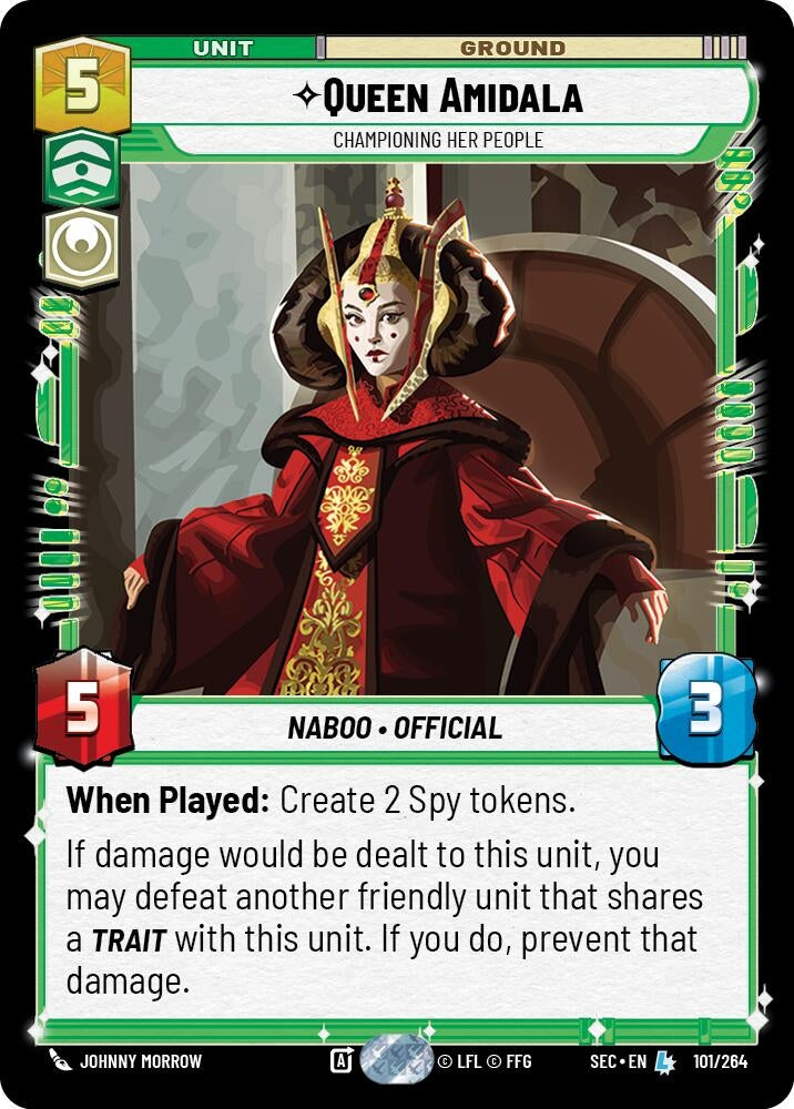 Image for Queen Amidala - Championing Her People (101/264) (SEC) - Star Wars: Unlimited