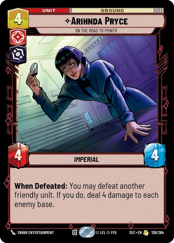 Image for Arihnda Pryce - On the Road to Power (136/264) (SEC) - Star Wars: Unlimited