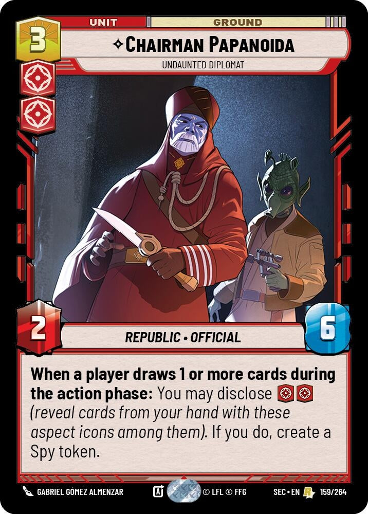 Image for Chairman Papanoida - Undaunted Diplomat (159/264) (SEC) - Star Wars: Unlimited