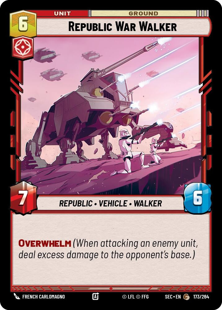 Image for Republic War Walker (173/264) (SEC) - Star Wars: Unlimited