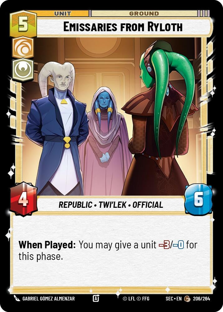 Image for Emissaries from Ryloth (206/264) (SEC) - Star Wars: Unlimited