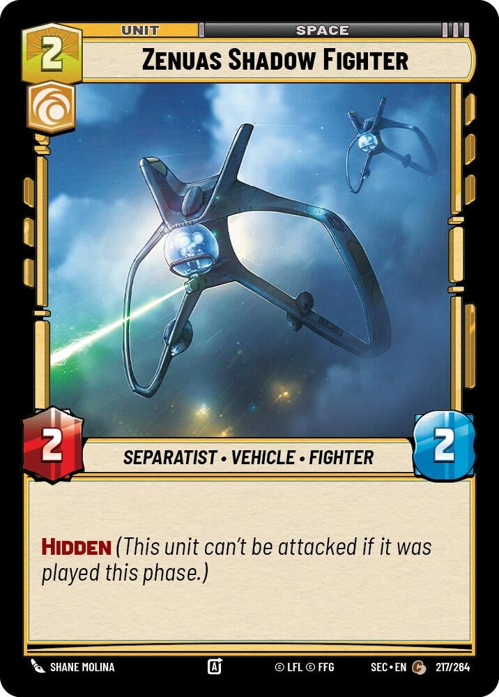 Image for Zenuas Shadow Fighter (217/264) (SEC) - Star Wars: Unlimited