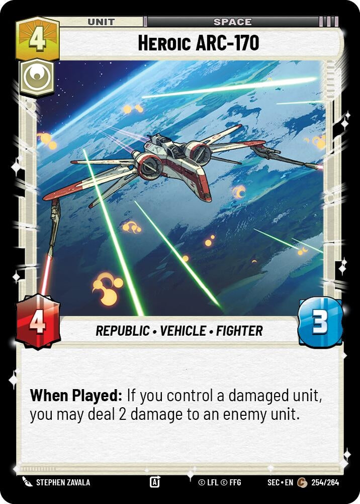 Image for Heroic ARC-170 (254/264) (SEC) - Star Wars: Unlimited