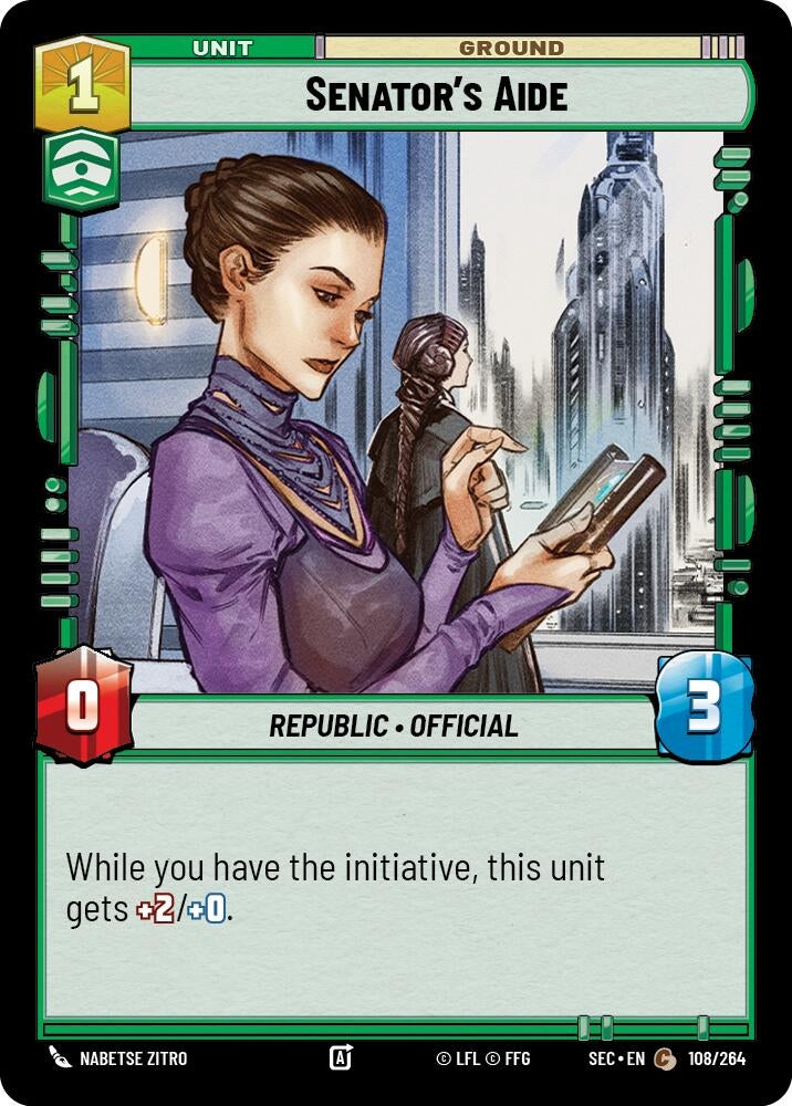 Image for Senator's Aide (108/264) (SEC) - Star Wars: Unlimited