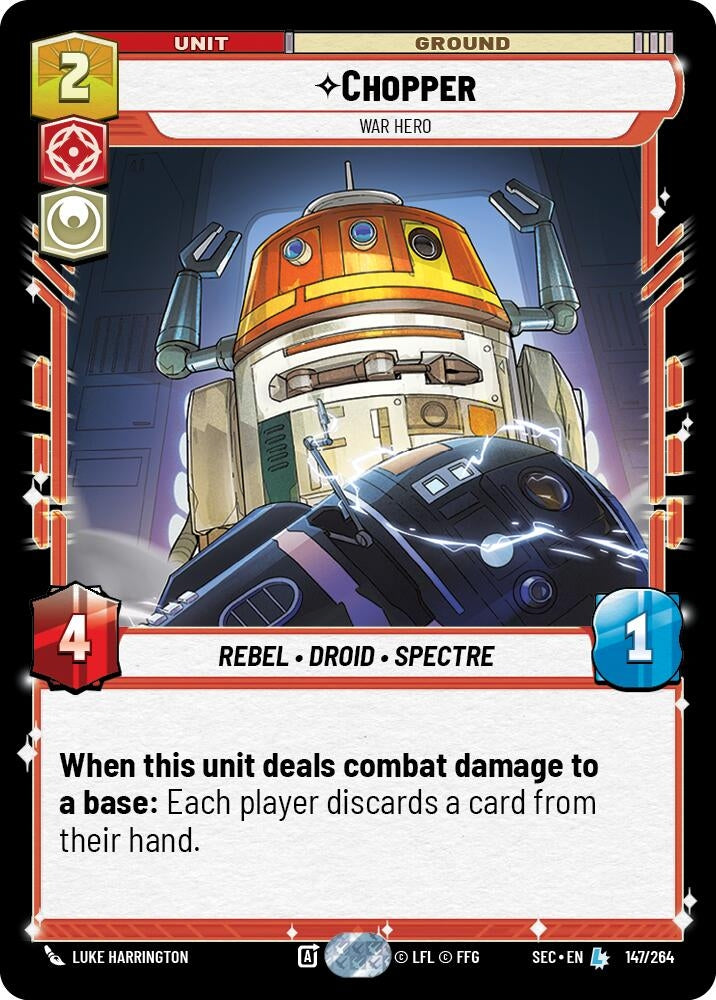 Image for Chopper - War Hero (147/264) (SEC) - Star Wars: Unlimited