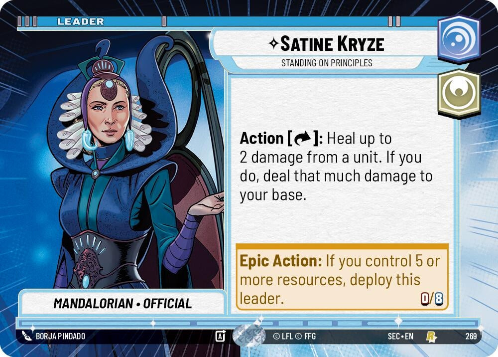 Image for Satine Kryze - Standing on Principles (Hyperspace) (269) (SEC) - Star Wars: Unlimited