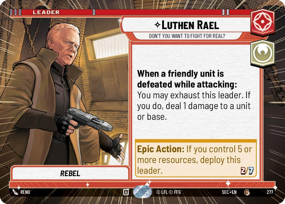 Image for Luthen Rael - Don't You Want To Fight For Real? (Hyperspace) (277) (SEC) - Star Wars: Unlimited