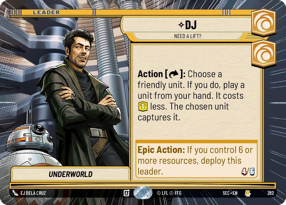 Image for DJ - Need a Lift? (Hyperspace) (282) (SEC) - Star Wars: Unlimited