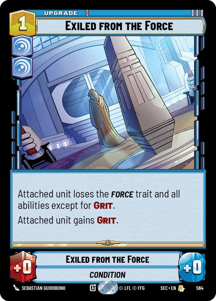 Image for Exiled from the Force (Foil) (564) (SEC) - Star Wars: Unlimited