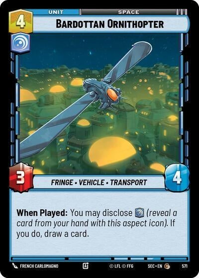 Image for Bardottan Ornithopter (Foil) (571) (SEC) - Star Wars: Unlimited