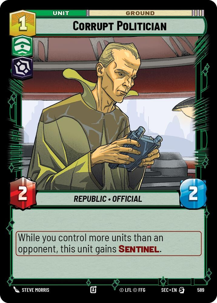 Image for Corrupt Politician (Foil) (589) (SEC) - Star Wars: Unlimited