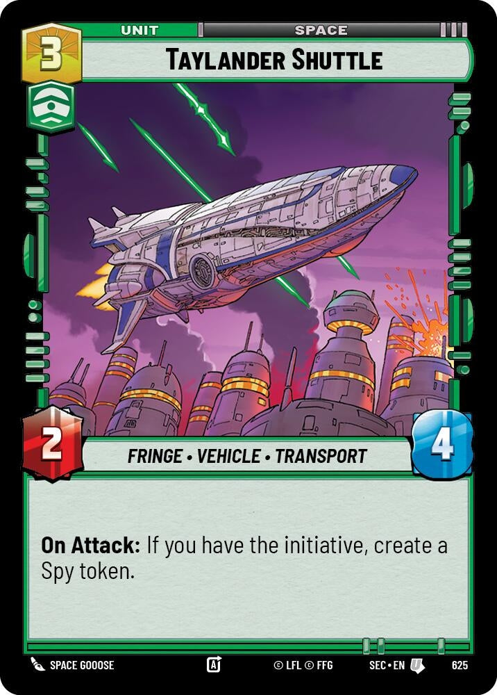 Image for Taylander Shuttle (Foil) (625) (SEC) - Star Wars: Unlimited
