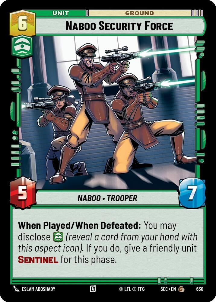 Image for Naboo Security Force (Foil) (630) (SEC) - Star Wars: Unlimited