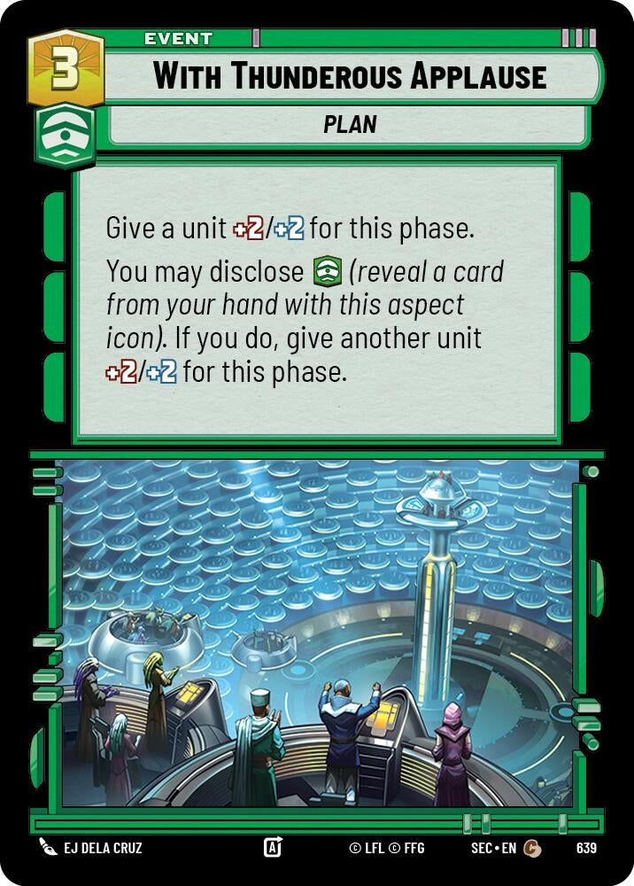 Image for With Thunderous Applause (Foil) (639) (SEC) - Star Wars: Unlimited