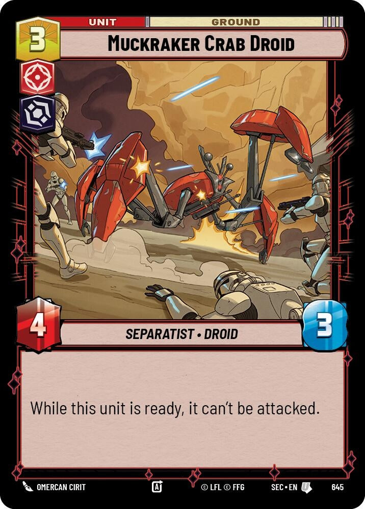 Image for Muckraker Crab Droid (Foil) (645) (SEC) - Star Wars: Unlimited