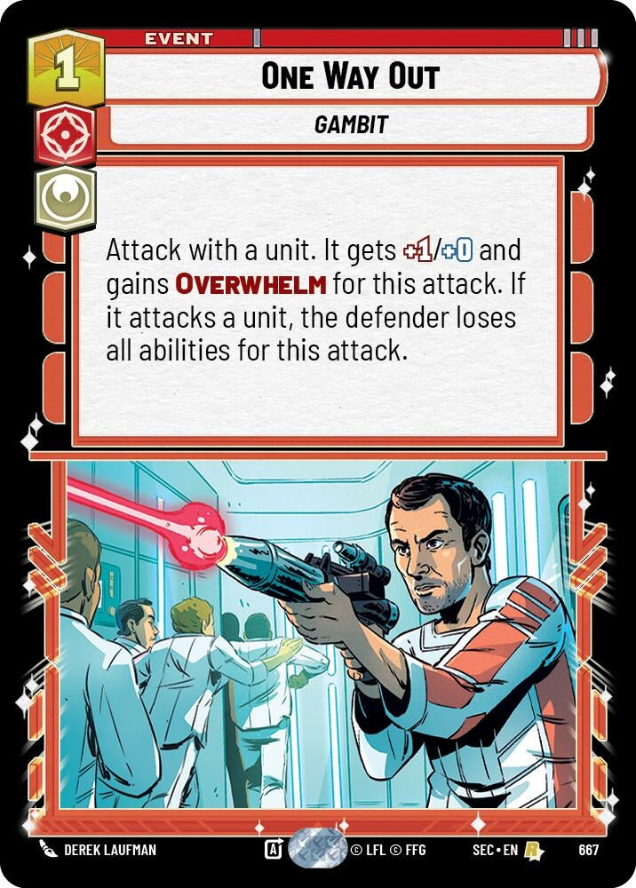 Image for One Way Out (Foil) (667) (SEC) - Star Wars: Unlimited
