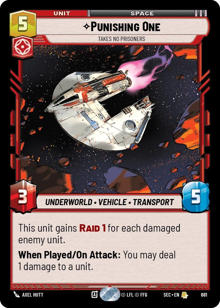 Image for Punishing One - Takes No Prisoners (Foil) (681) (SEC) - Star Wars: Unlimited