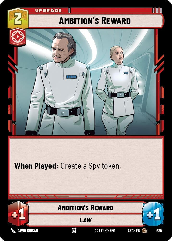 Image for Ambition's Reward (Foil) (685) (SEC) - Star Wars: Unlimited