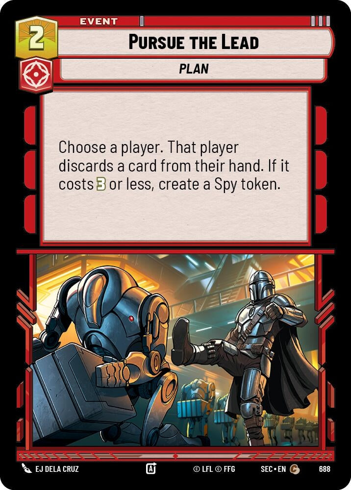 Image for Pursue the Lead (Foil) (688) (SEC) - Star Wars: Unlimited