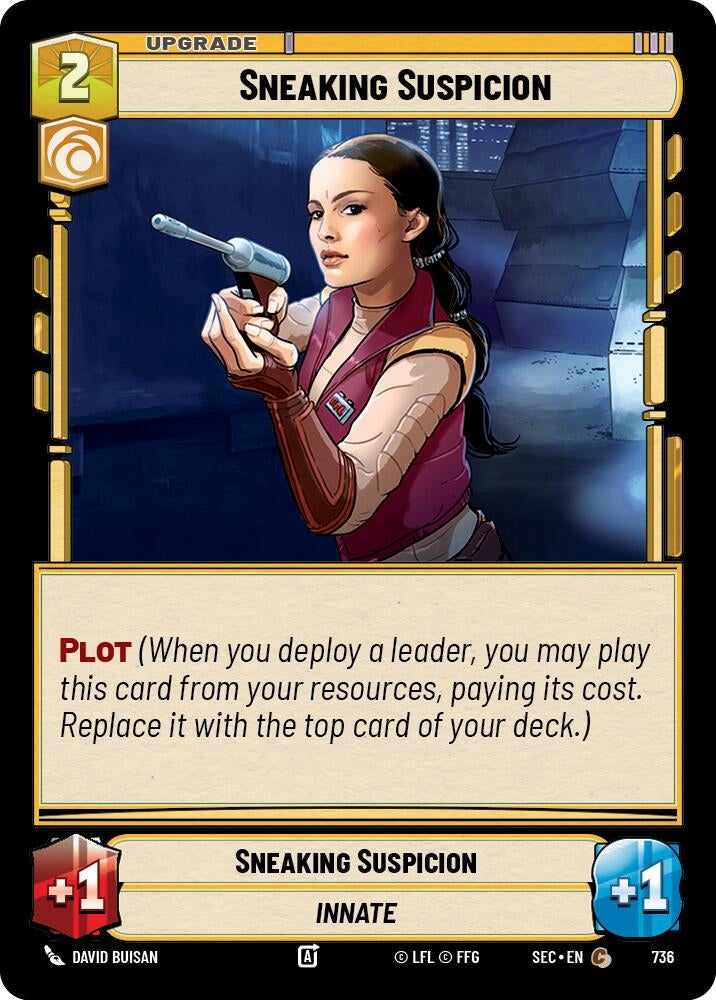 Image for Sneaking Suspicion (Foil) (736) (SEC) - Star Wars: Unlimited