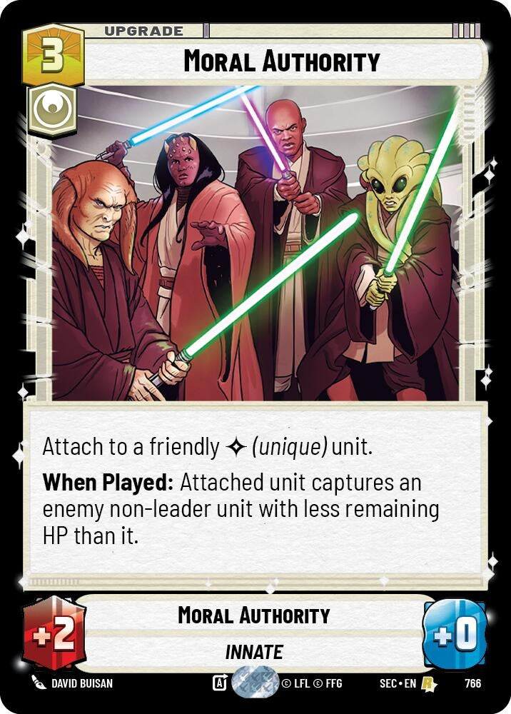 Image for Moral Authority (Foil) (766) (SEC) - Star Wars: Unlimited