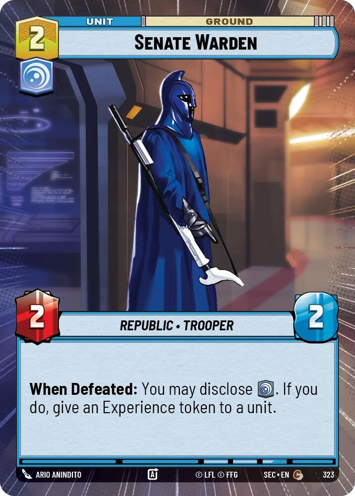 Image for Senate Warden (Hyperspace) (323) (SEC) - Star Wars: Unlimited