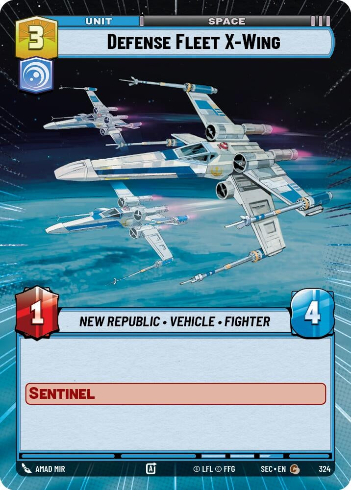 Image for Defense Fleet X-Wing (Hyperspace) (324) (SEC) - Star Wars: Unlimited