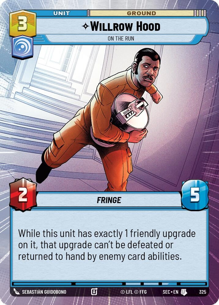 Image for Willrow Hood - On the Run (Hyperspace) (325) (SEC) - Star Wars: Unlimited