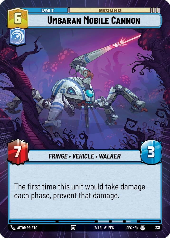 Image for Umbaran Mobile Cannon (Hyperspace) (331) (SEC) - Star Wars: Unlimited